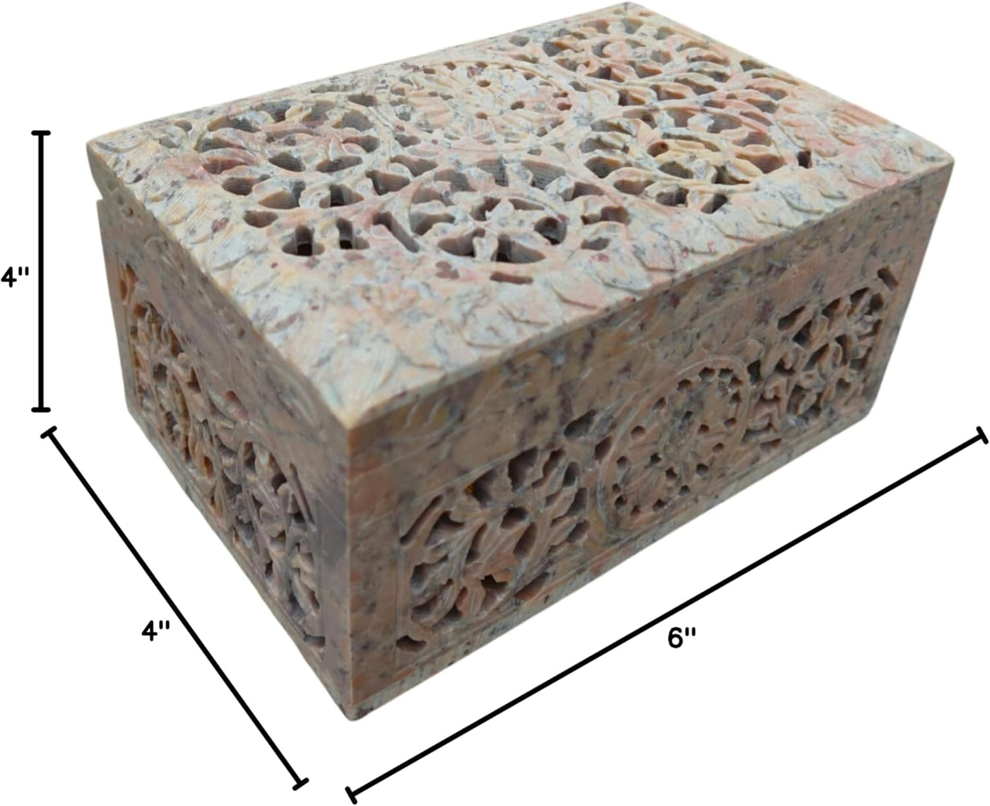 Handmade Soapstone Jewelry Box – Elegant Storage 💎🪨