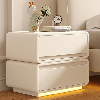 Modern Nightstand with Drawers & Charging Station 🛏️⚡