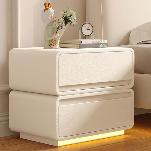 Modern Nightstand with Drawers & Charging Station 🛏️⚡