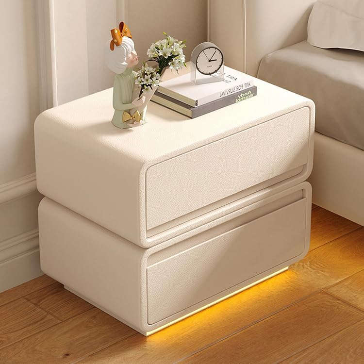 Modern Nightstand with Drawers & Charging Station 🛏️⚡