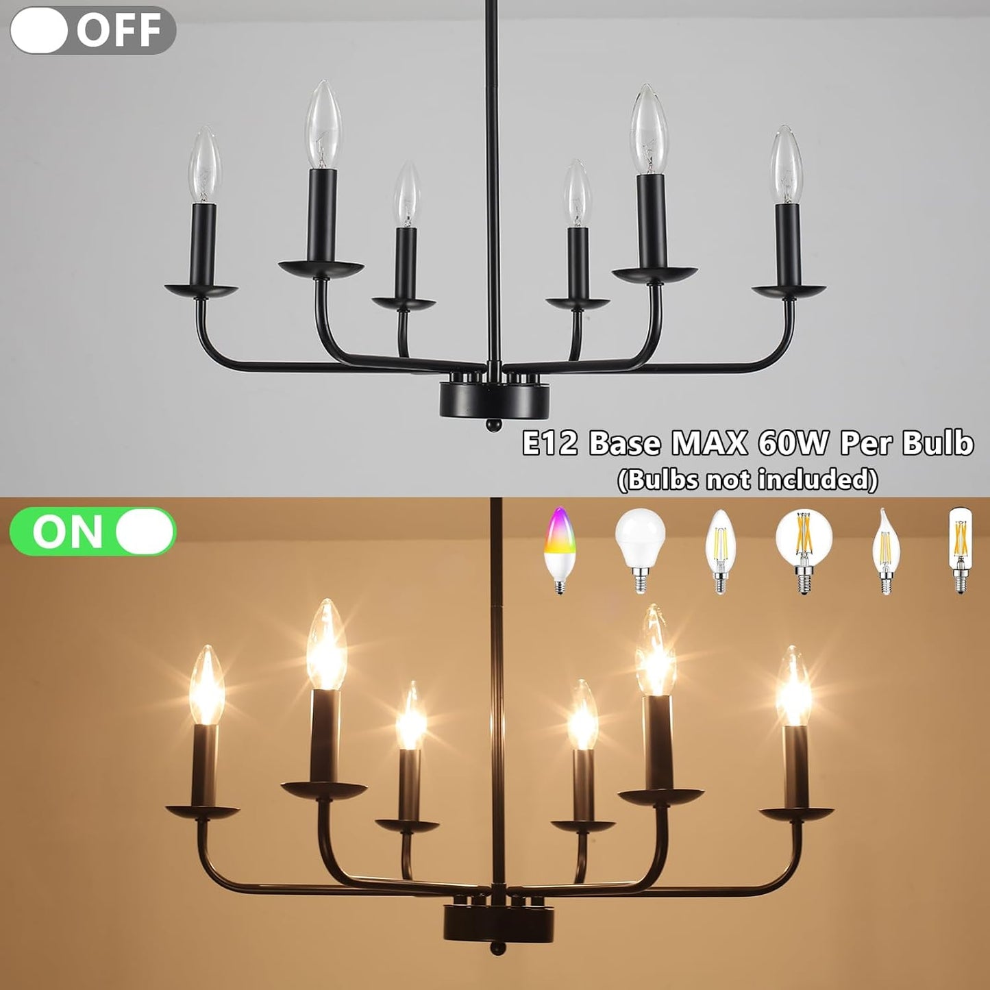 Farmhouse Industrial Chandelier – Rustic Lighting 💡🏡