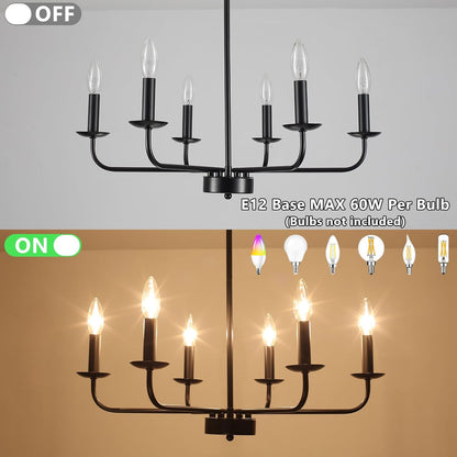 Farmhouse Industrial Chandelier – Rustic Lighting 💡🏡