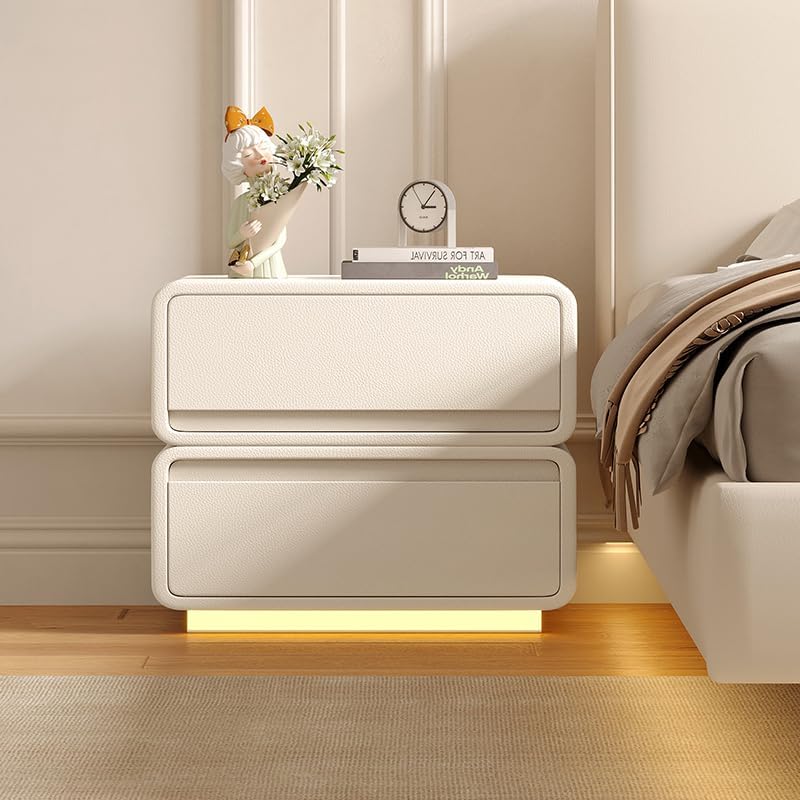Modern Nightstand with Drawers & Charging Station 🛏️⚡
