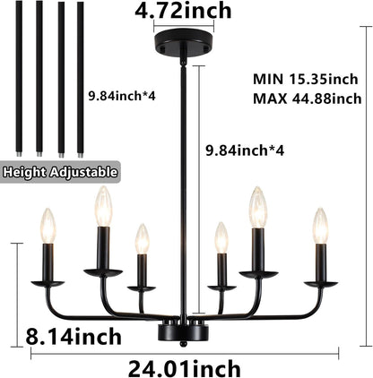 Farmhouse Industrial Chandelier – Rustic Lighting 💡🏡