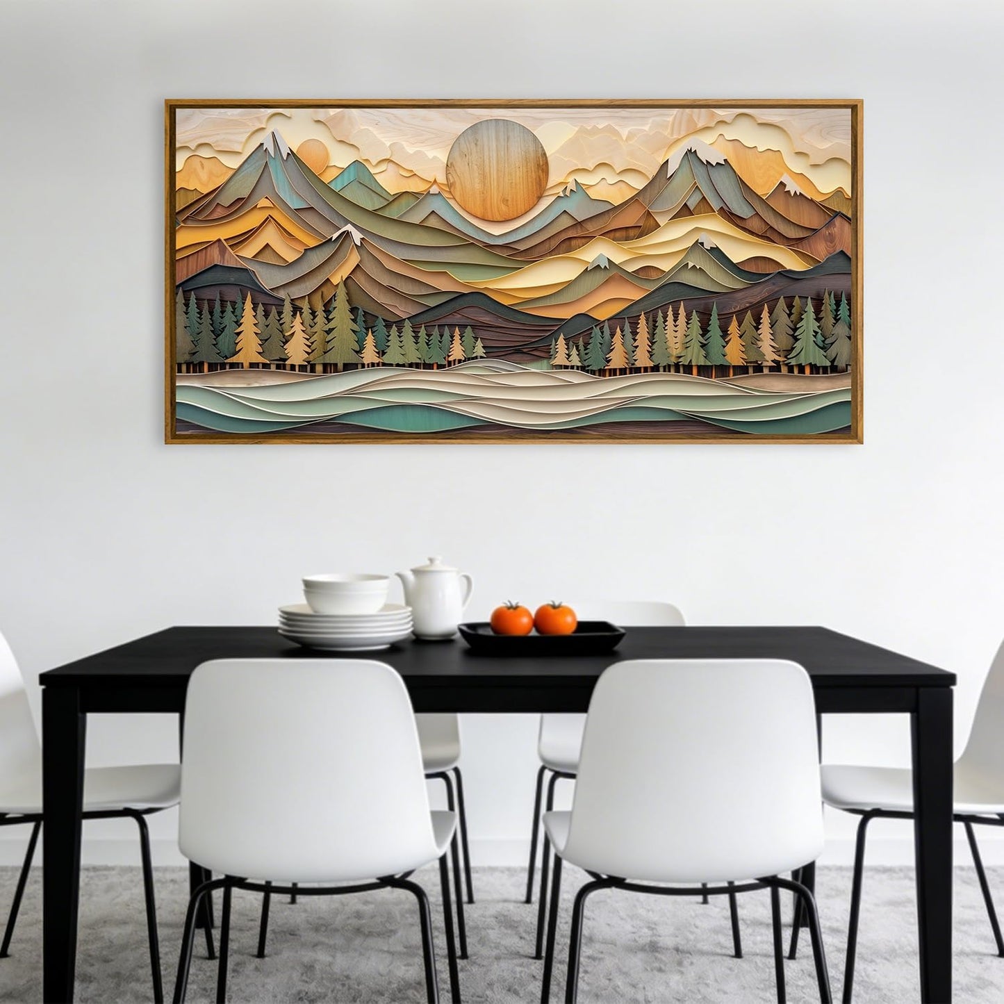 Abstract Mountain Wall Art – Modern Home Decor 🏔️🎨
