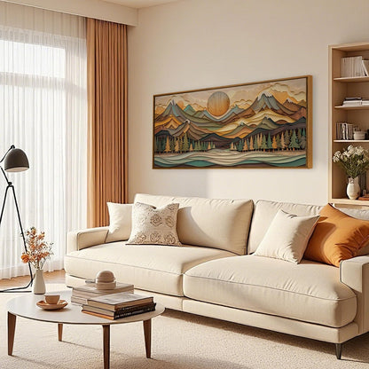 Abstract Mountain Wall Art – Modern Home Decor 🏔️🎨