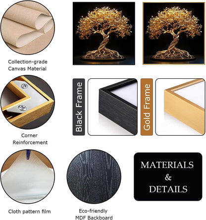 Golden Luxury Canvas Wall Art – Elegant Home Decor 🖼️✨