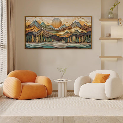 Abstract Mountain Wall Art – Modern Home Decor 🏔️🎨