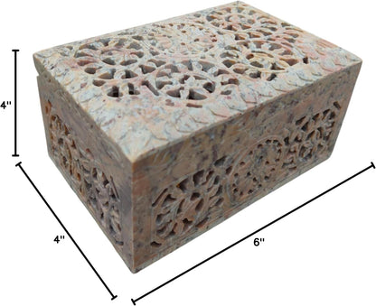Handmade Soapstone Jewelry Box – Elegant Storage 💎🪨
