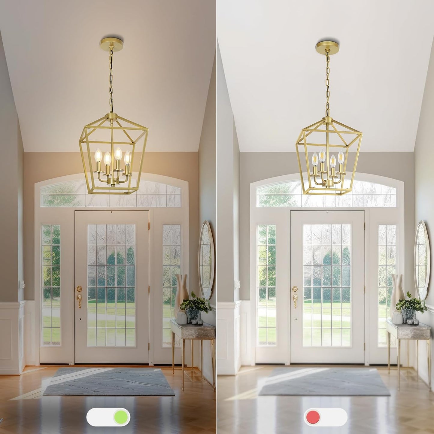 Industrial Farmhouse Chandelier – Adjustable Geometric Light 💡🏡