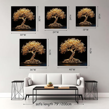 Golden Luxury Canvas Wall Art – Elegant Home Decor 🖼️✨