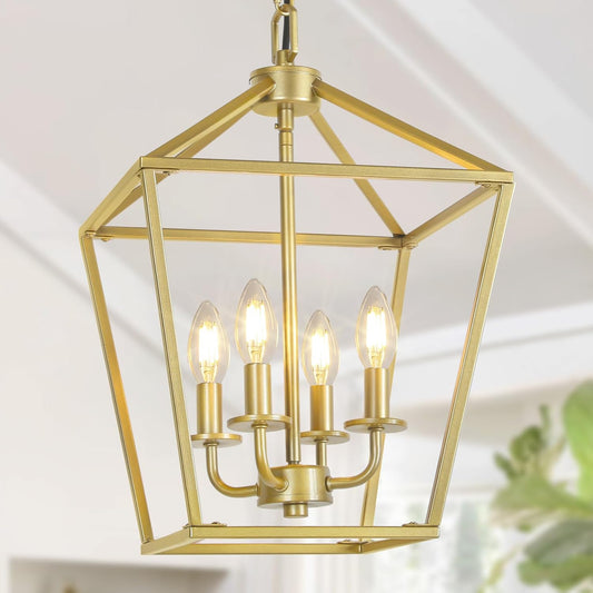 Industrial Farmhouse Chandelier – Adjustable Geometric Light 💡🏡