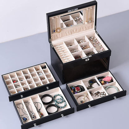 Mirrored Jewelry Organizer with Lock – Elegant Storage 💎🔒