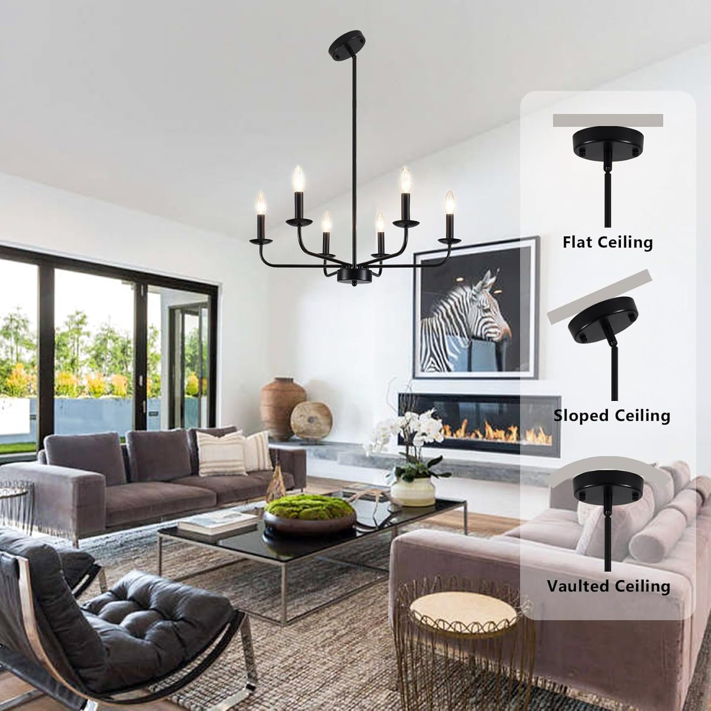 Farmhouse Industrial Chandelier – Rustic Lighting 💡🏡