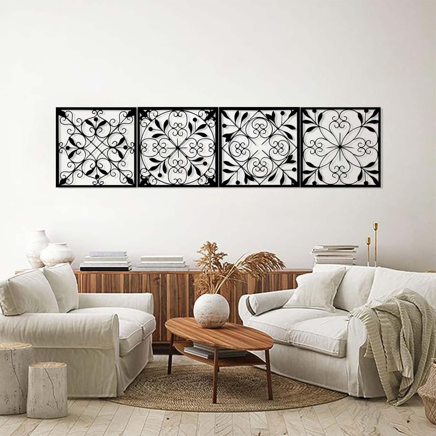 Wrought Scroll Wall Art – Minimalist Home Decor 🖤🏡