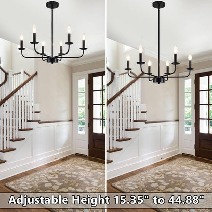 Farmhouse Industrial Chandelier – Rustic Lighting 💡🏡